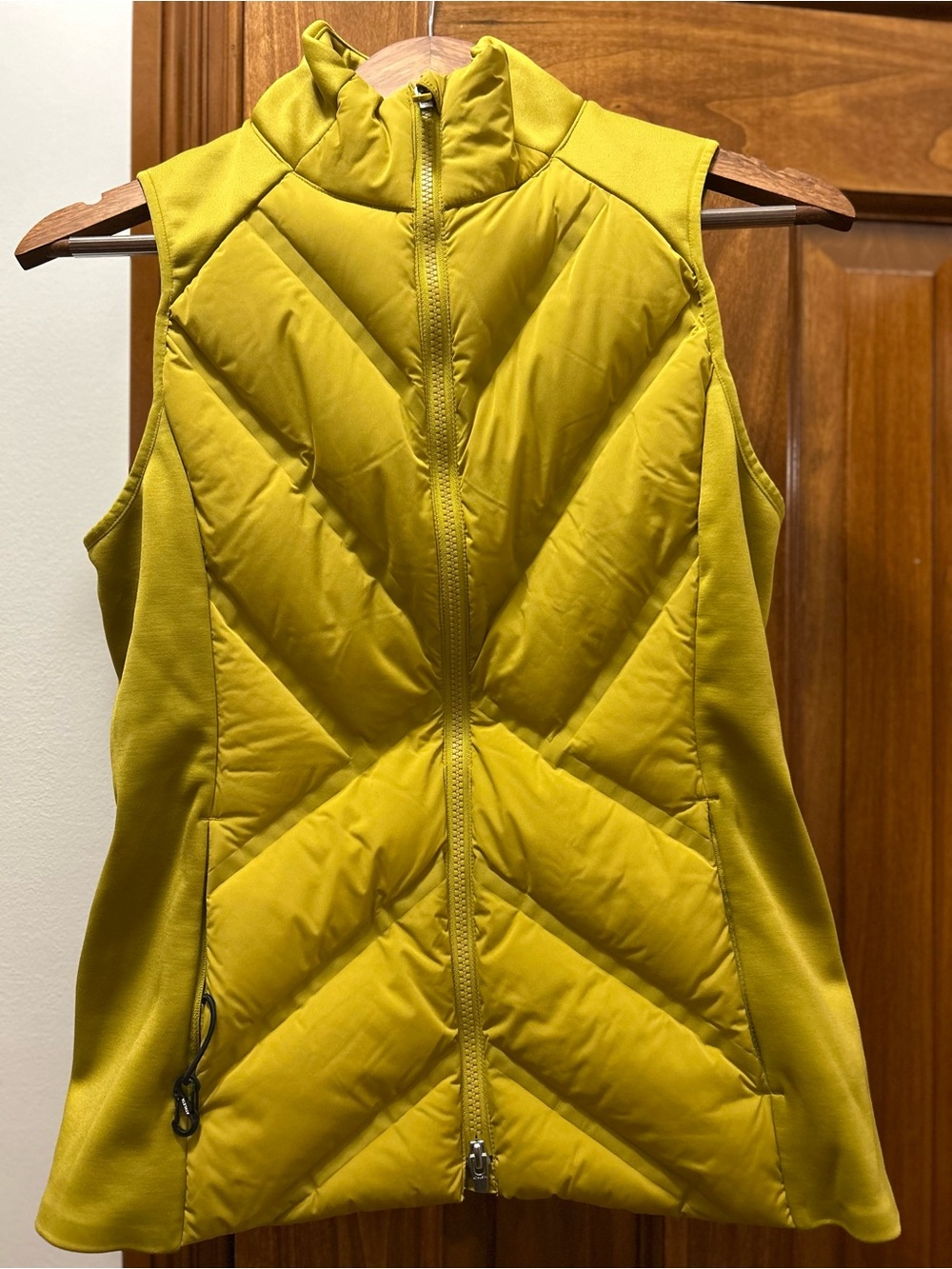 Athleta Bright Yellow Quilted Zip-Up Vest